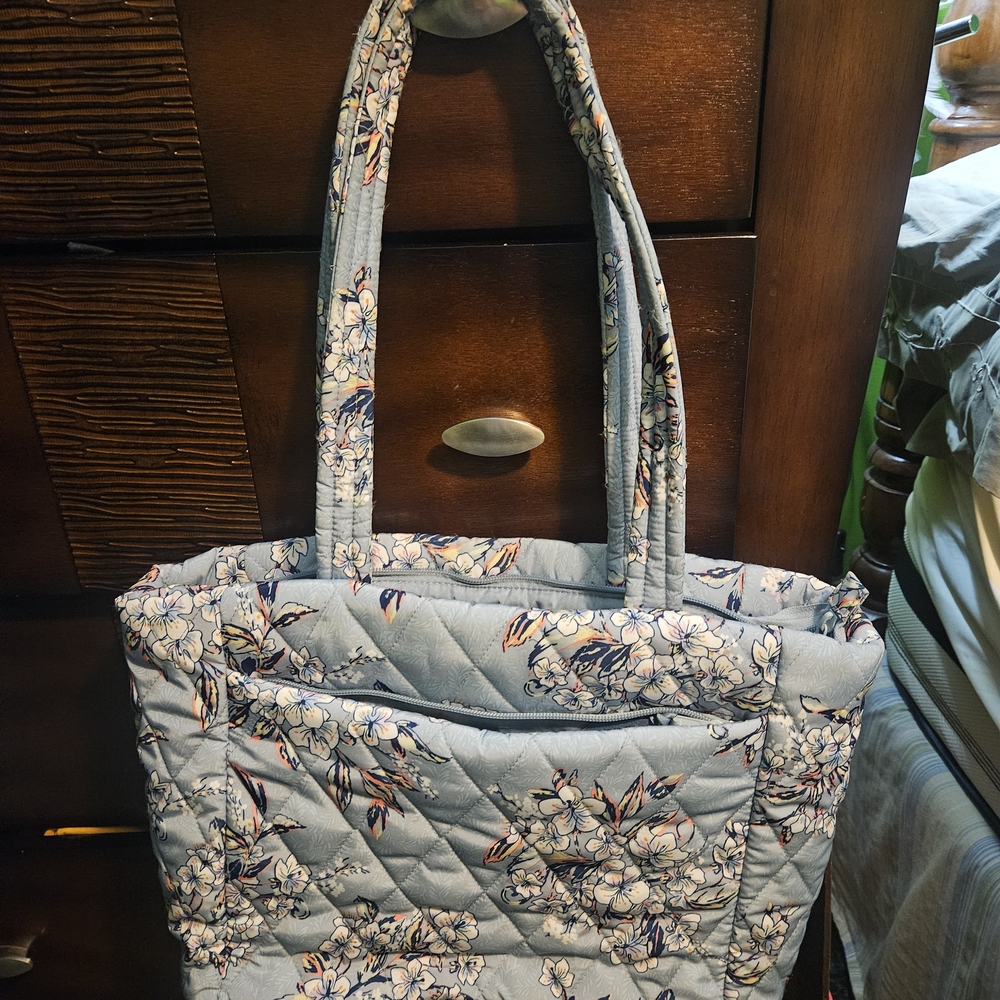 Floral Quilted Tote Bag